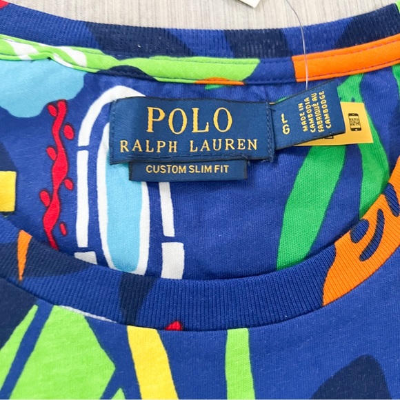 Polo Ralph Lauren Tropical Print Cotton Tee - Picture 11 of 14